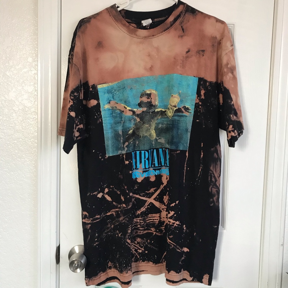 acid washed nirvana graphic tee size xl
